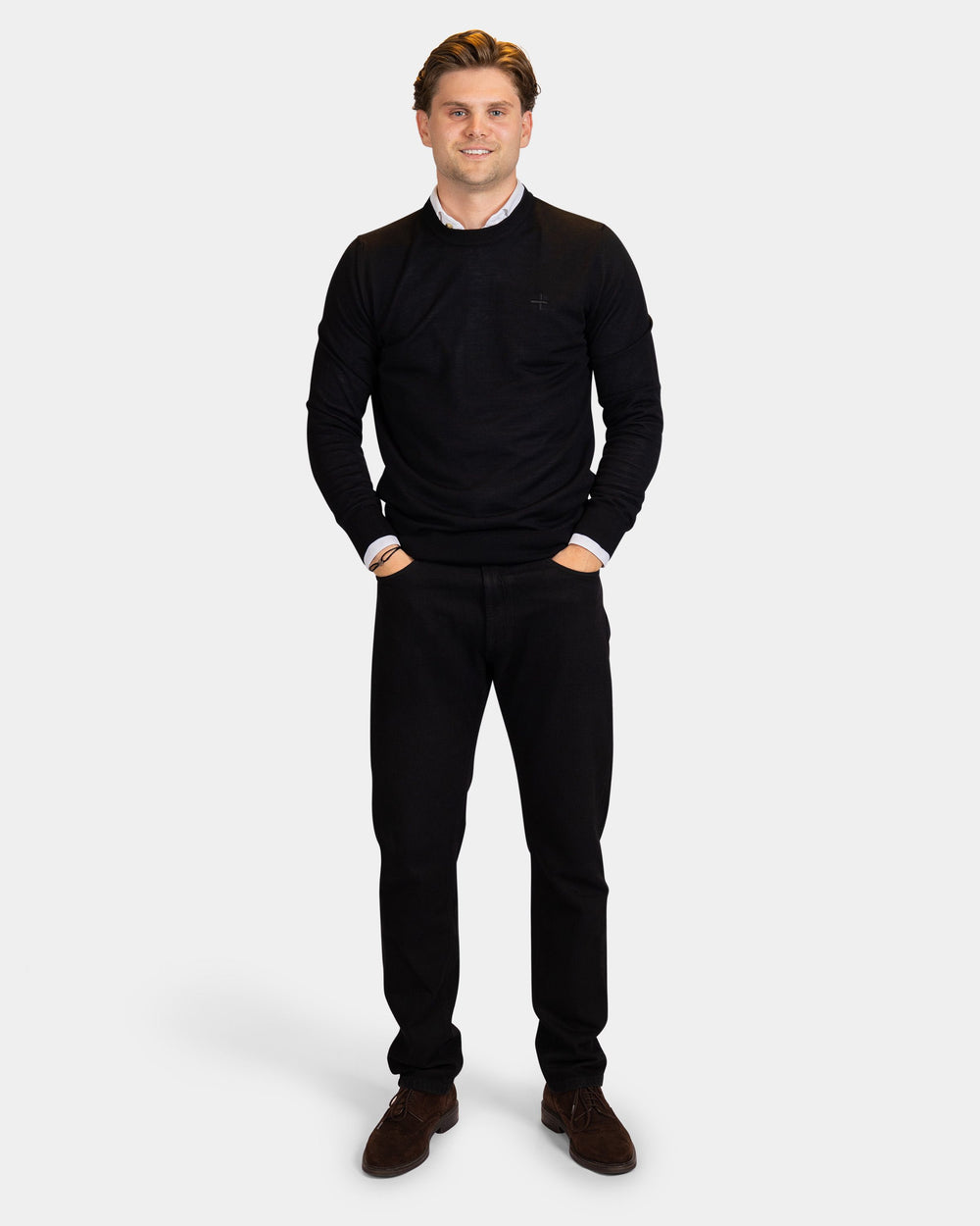 Merino pullover Zwart